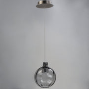 Ray Dance LED Globe Pendant in Brushed Aluminum