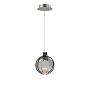 Ray Dance LED Globe Pendant in Brushed Aluminum