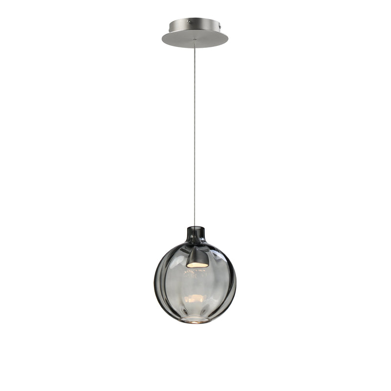 Ray Dance LED Globe Pendant in Brushed Aluminum