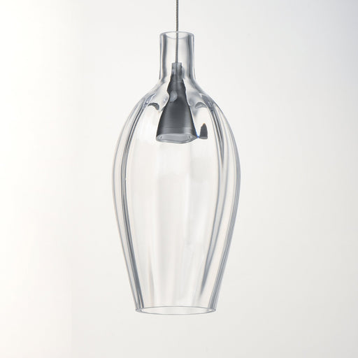 Ray Dance LED Olive Pendant in Brushed Aluminum