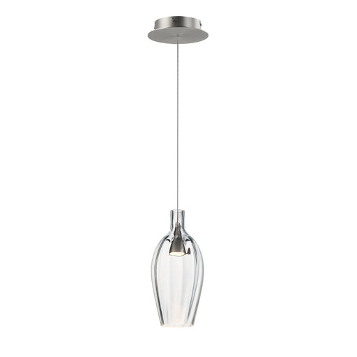 Ray Dance LED Olive Pendant in Brushed Aluminum