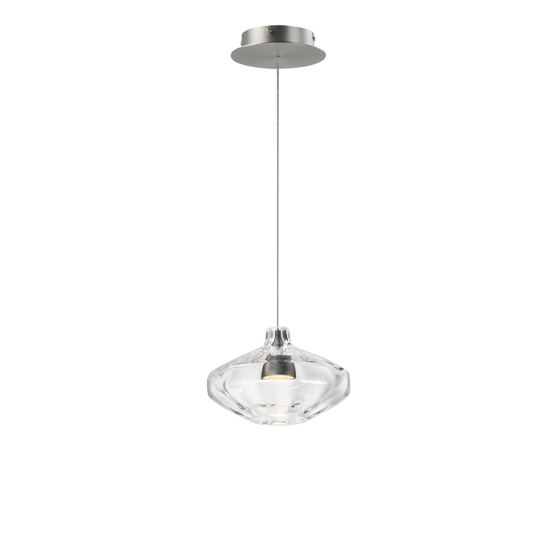 Ray Dance LED Lampion Pendant in Brushed Aluminum