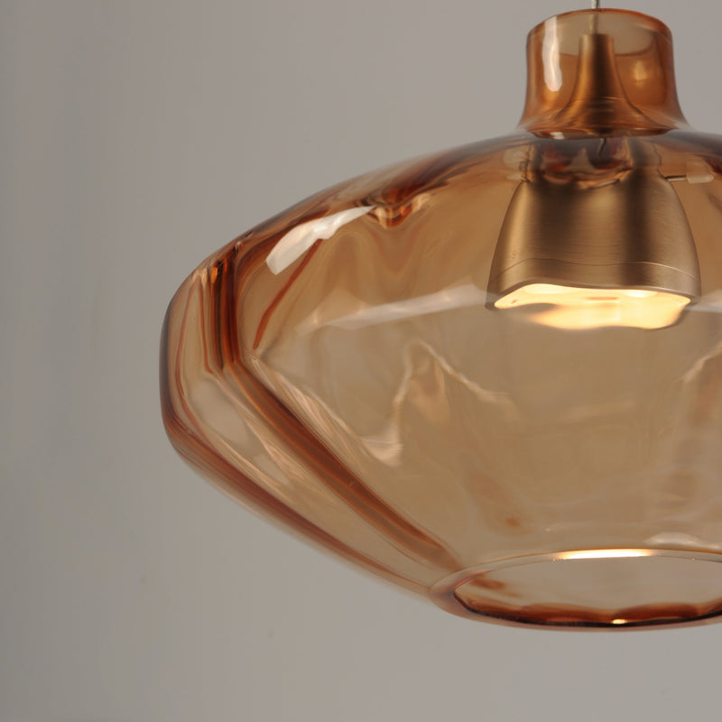 Ray Dance LED Lampion Pendant in Brushed Aluminum