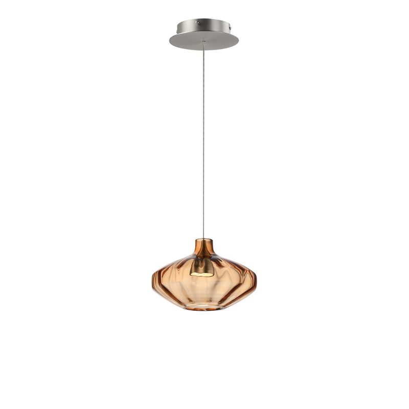 Ray Dance LED Lampion Pendant in Brushed Aluminum