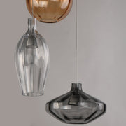 Ray Dance 3-Light LED Multi-Pendant in Brushed Aluminum