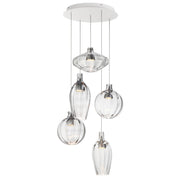 Ray Dance 5-Light LED Multi-Pendant in Brushed Aluminum