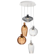Ray Dance 5-Light LED Multi-Pendant in Brushed Aluminum