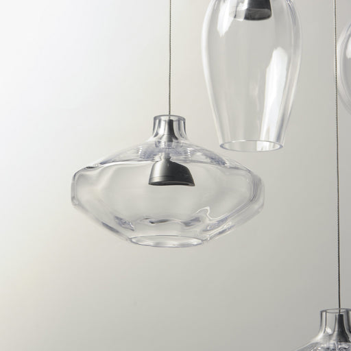 Ray Dance 7-Light LED Multi-Pendant in Brushed Aluminum