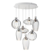 Ray Dance 7-Light LED Multi-Pendant in Brushed Aluminum