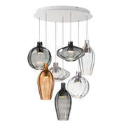 Ray Dance 7-Light LED Multi-Pendant in Brushed Aluminum