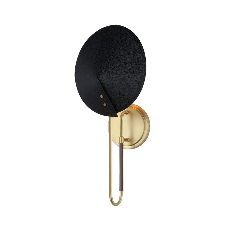 Cavalier 1-Light Wall Sconce in Natural Aged Brass
