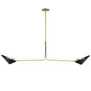 Cavalier 2-Light Pendant in Natural Aged Brass