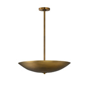 Vesta 24" LED Pendant/Semi-Flush in Weathered Brass