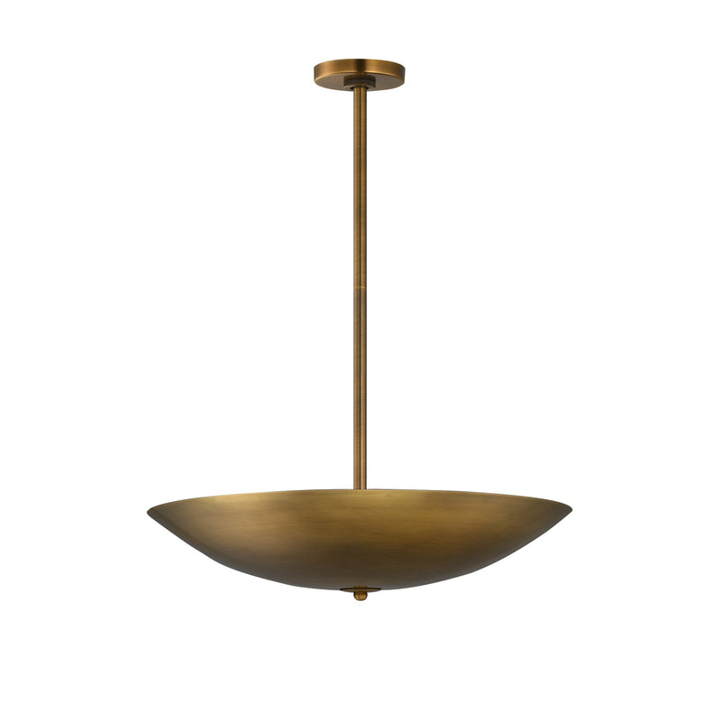 Vesta 24" LED Pendant/Semi-Flush in Weathered Brass