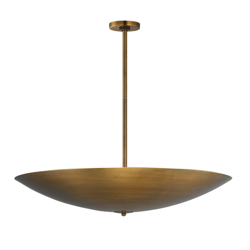 Vesta 36" LED Pendant/Semi-Flush in Weathered Brass
