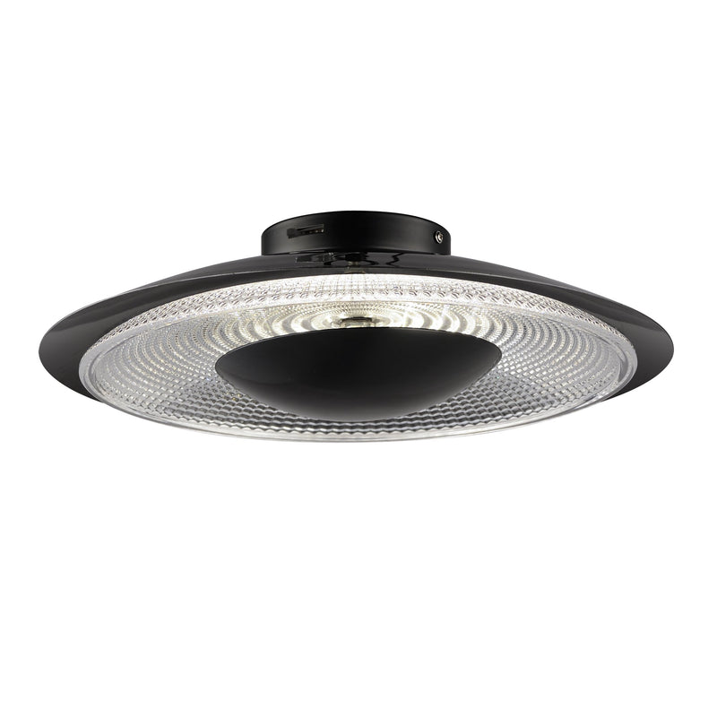 Prismatic 16" LED Flush Mount in Black