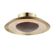 Prismatic 16" LED Flush Mount in Natural Aged Brass
