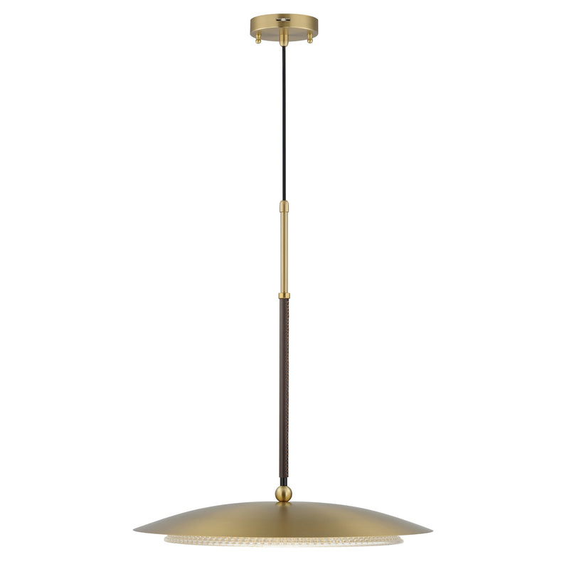 Prismatic 20" LED Pendant in Natural Aged Brass