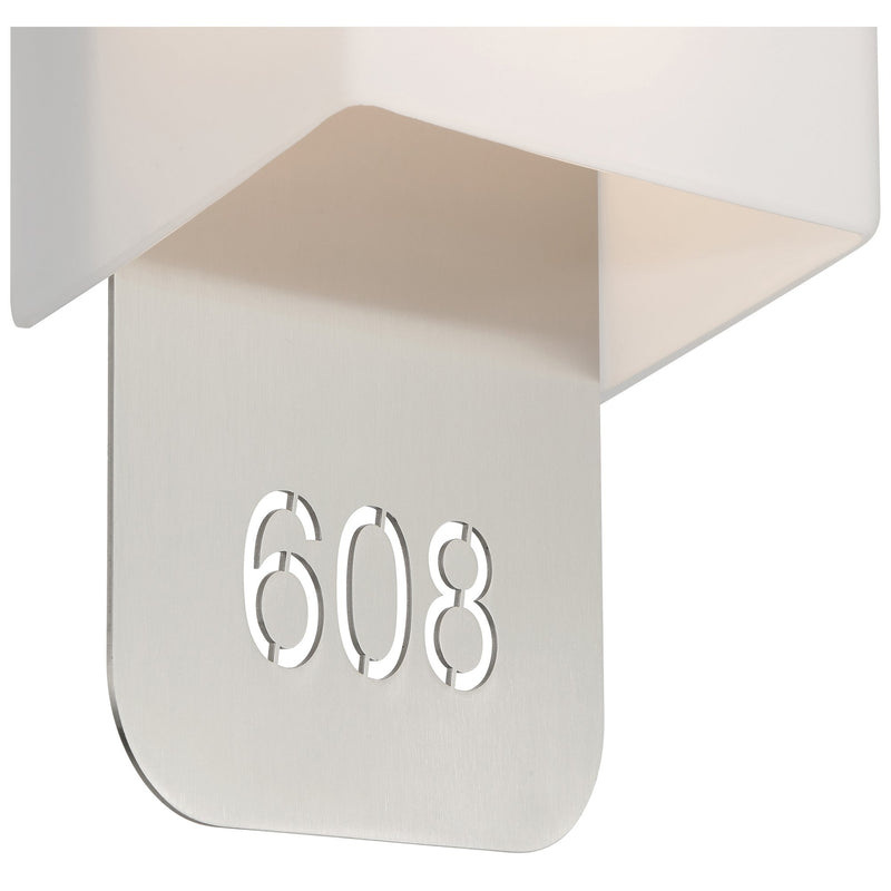 Décor LED Address Light in Brushed Steel