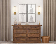 Warwick 1 Light 4.75" Wall Sconce in Modern Gold in a room setting
