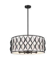 Harden 8 Light 26.25" Pendant in Matte Black