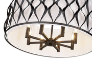Harden 8 Light 26.25" Pendant in Matte Black