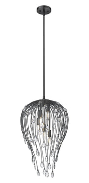 Gabriella 5 Light 15" Pendant in Matte Black