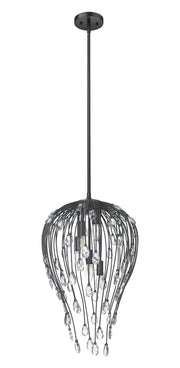 Gabriella 5 Light 15" Pendant in Matte Black