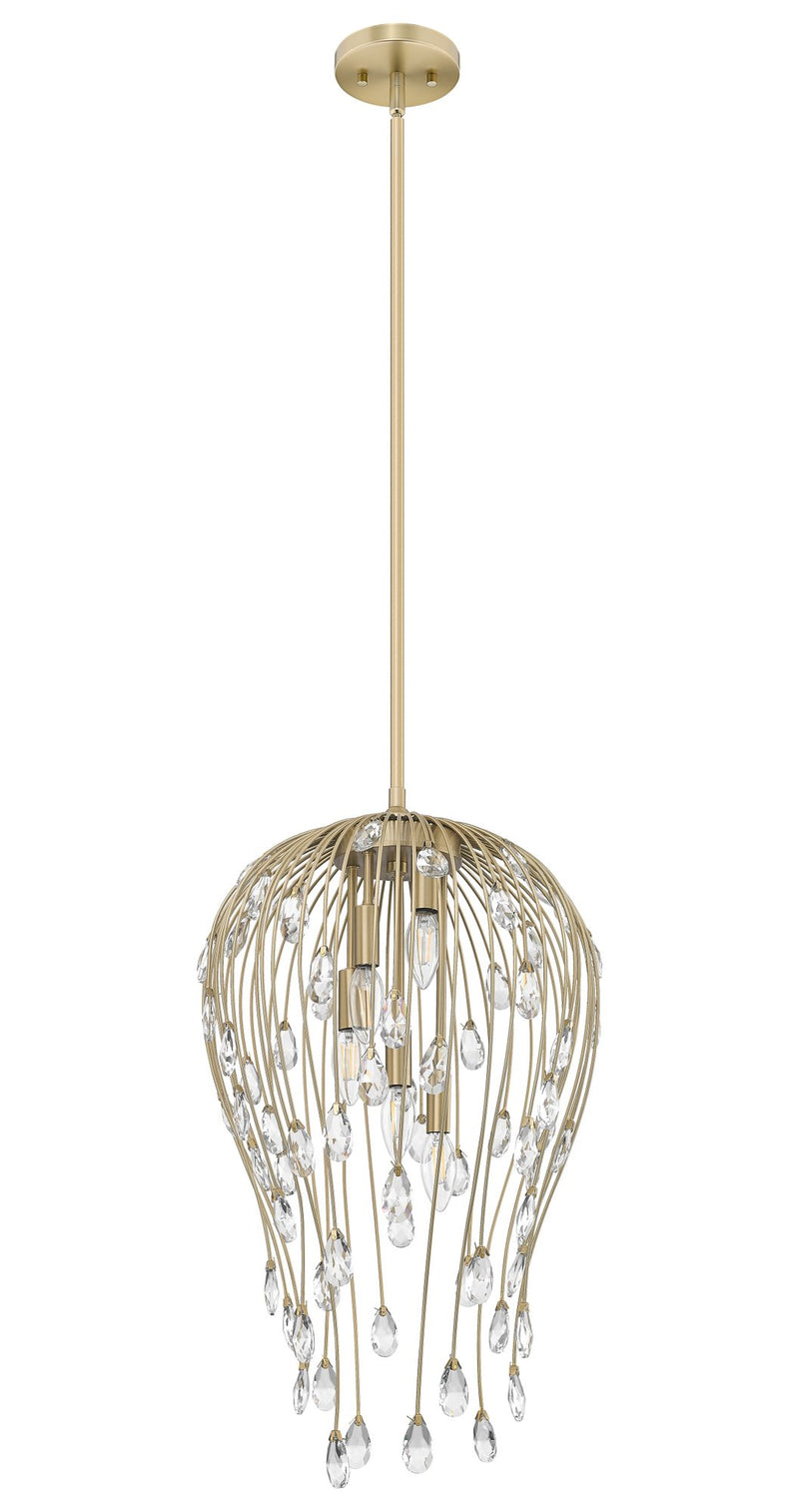 Gabriella 5 Light 15" Pendant in Modern Gold