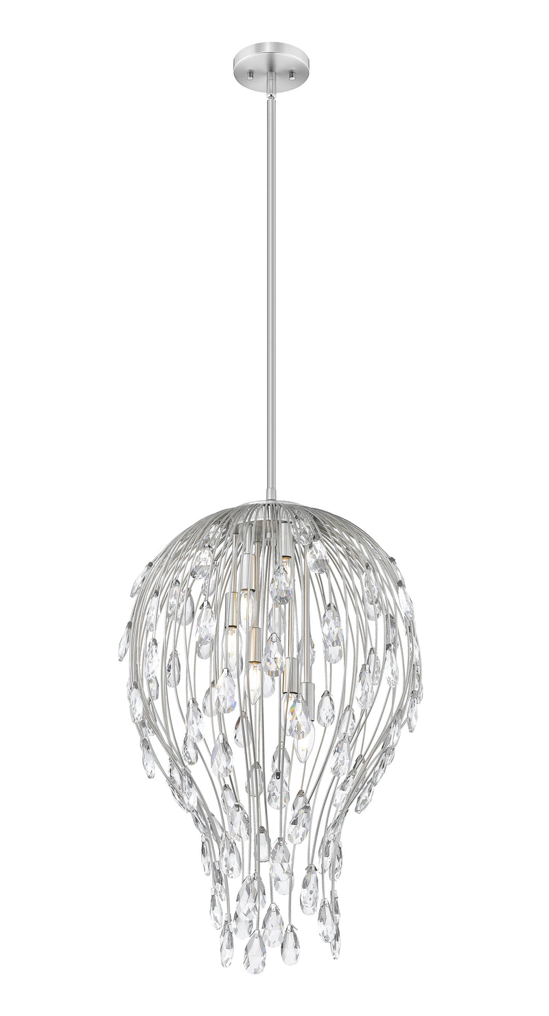 Gabriella 6 Light 18" Pendant in Brushed Nickel