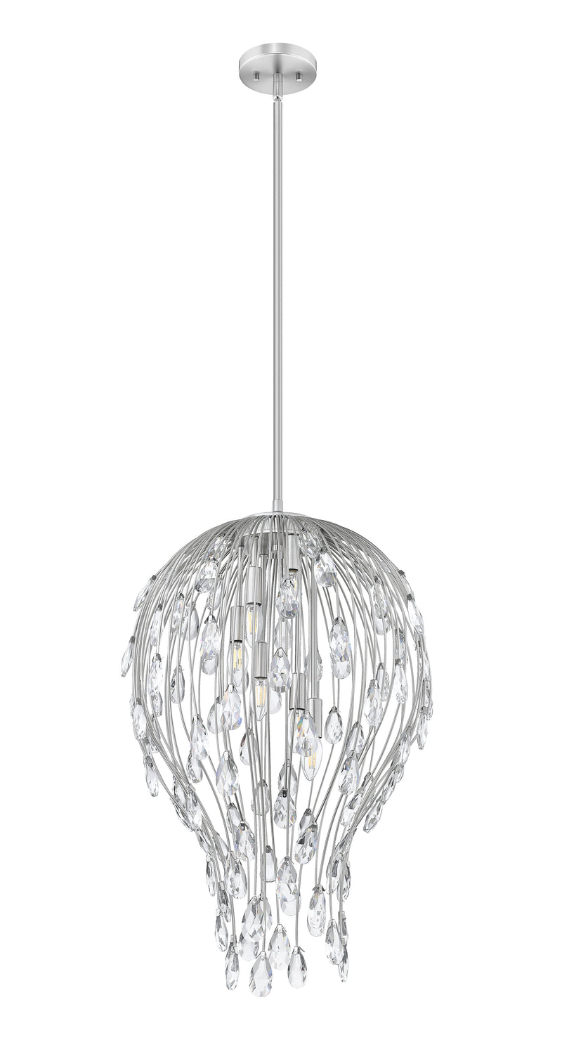 Gabriella 6 Light 18" Pendant in Brushed Nickel