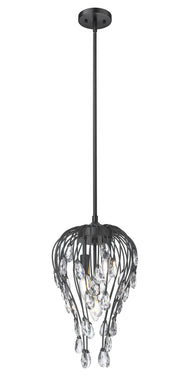 Gabriella 3 Light 9" Pendant in Matte Black