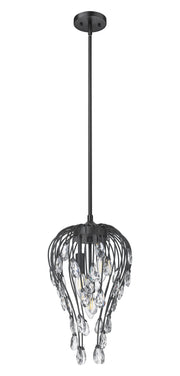 Gabriella 3 Light 9" Pendant in Matte Black