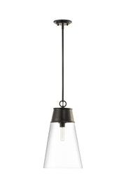 Wentworth 1 Light 11.5" Pendant in Matte Black