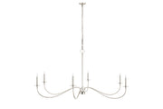 Arrington 6 Light 63" Chandelier in Polished Nickel