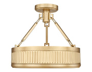 Quinn 1 Light 15" Semi Flush Mount in Modern Gold