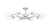Breton 8 Light 46" Chandelier in Brushed Nickel