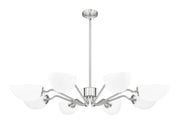 Breton 8 Light 46" Chandelier in Brushed Nickel