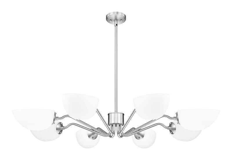 Breton 8 Light 46" Chandelier in Brushed Nickel