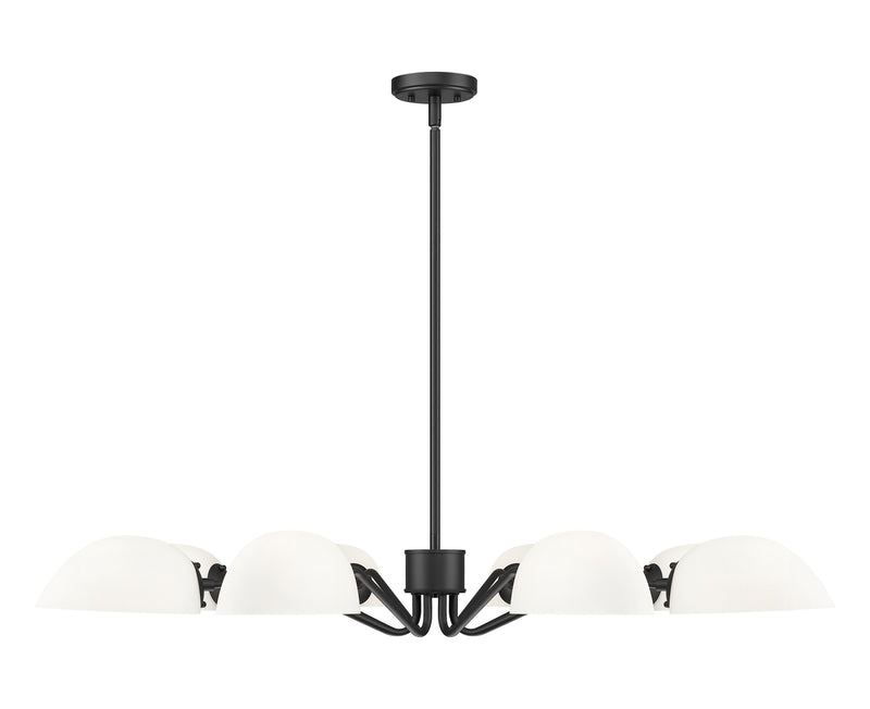 Breton 8 Light 46" Chandelier in Matte Black