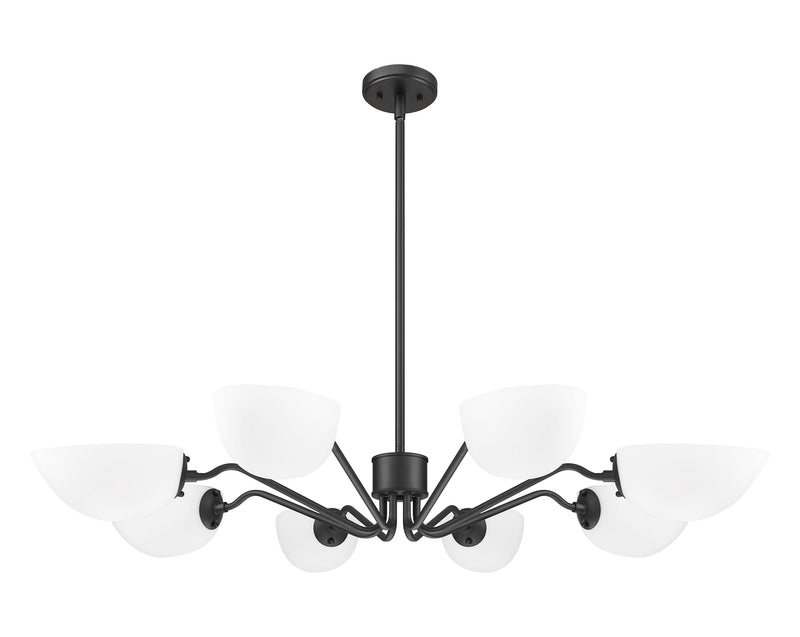 Breton 8 Light 46" Chandelier in Matte Black