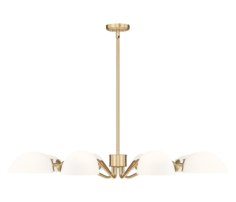 Breton 8 Light 46" Chandelier in Modern Gold