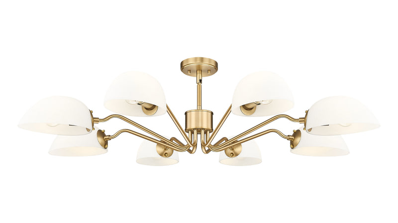 Breton 8 Light 46" Chandelier in Modern Gold