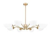 Breton 8 Light 46" Chandelier in Modern Gold