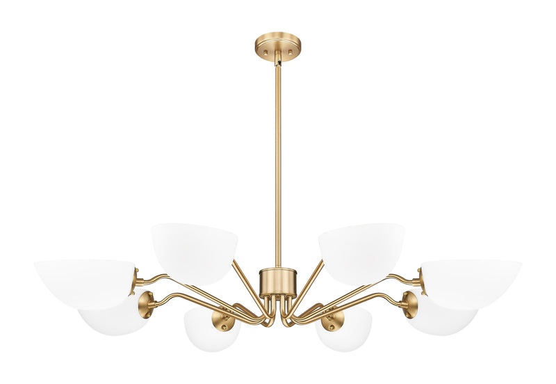 Breton 8 Light 46" Chandelier in Modern Gold