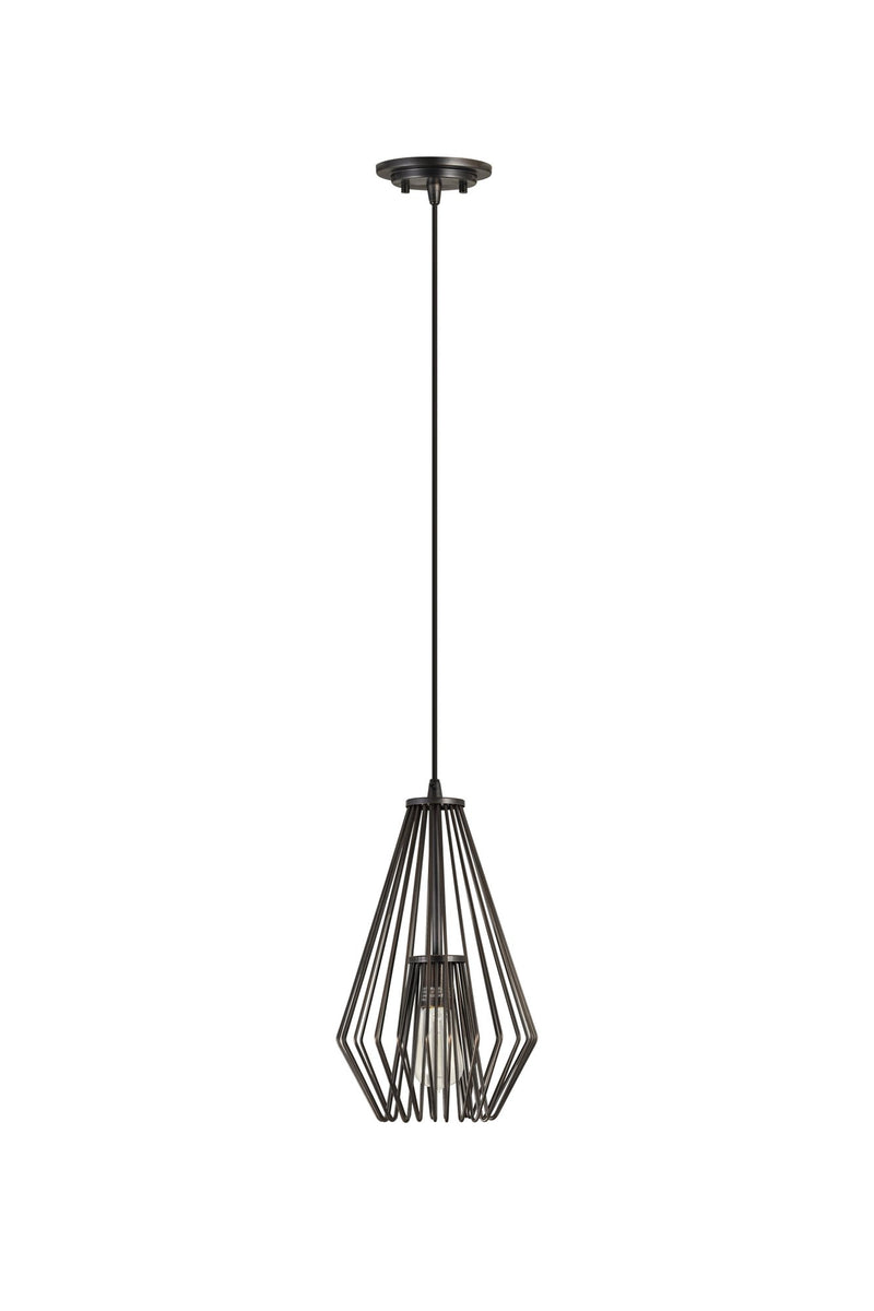 Quintus 1 Light 9.25" Pendant in Plated Bronze