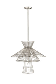 Alito 6 Light 25" Pendant in Polished Nickel