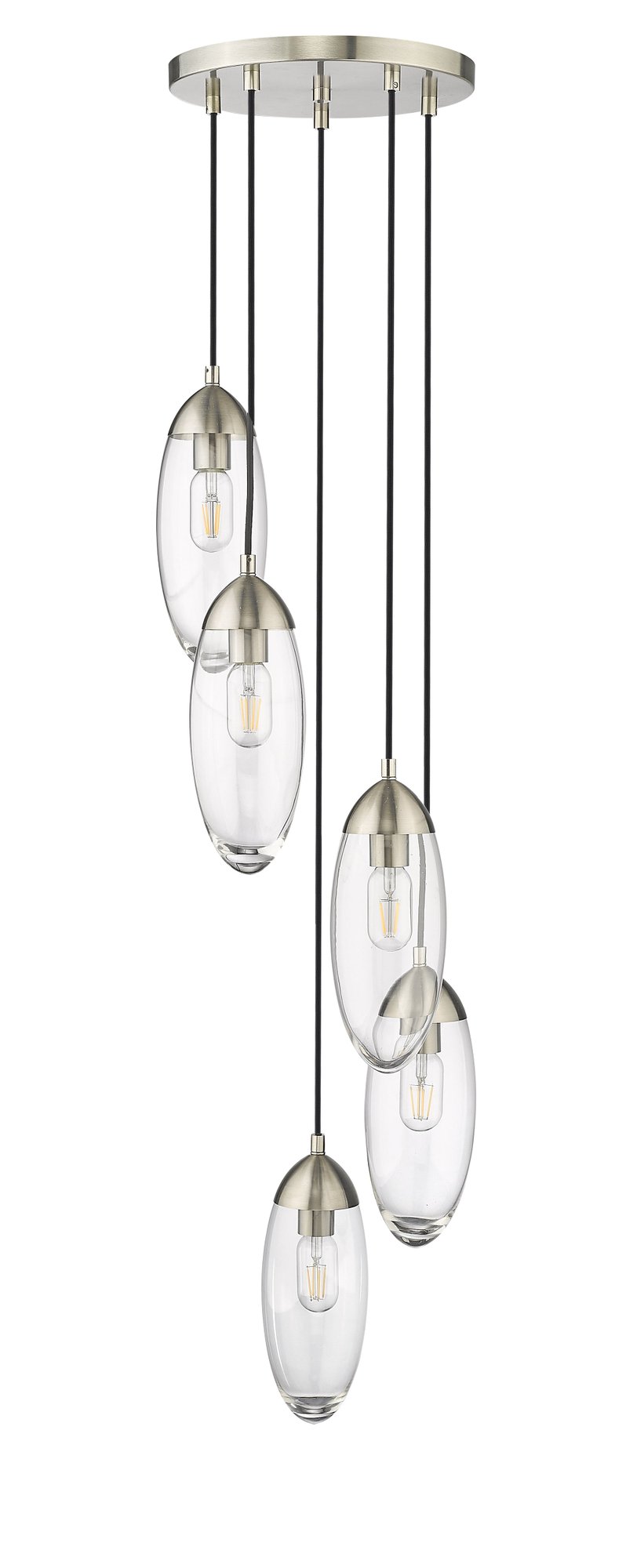 Arden 5 Light 12" Pendant in Brushed Nickel