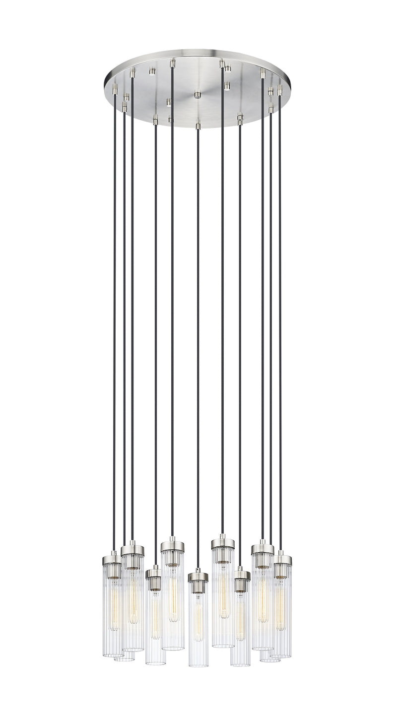 Beau 11 Light 24" Pendant in Brushed Nickel