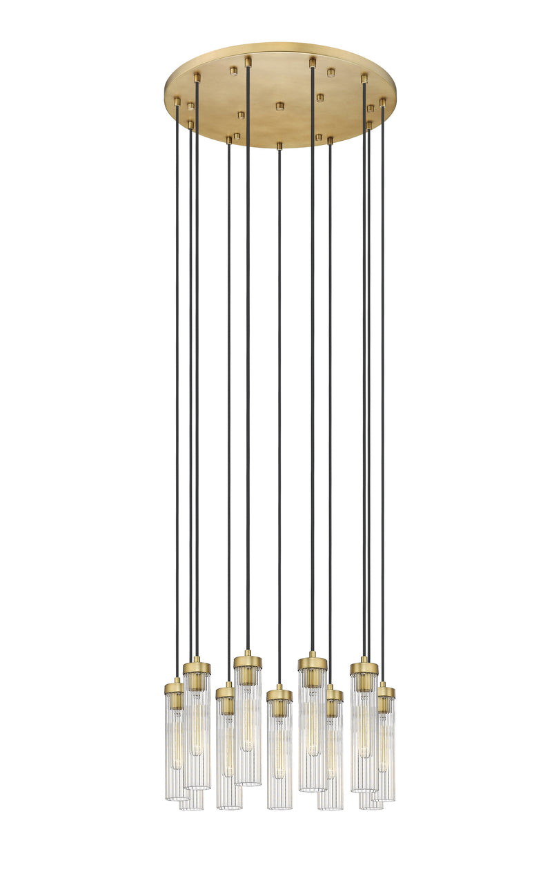 Beau 11 Light 24" Pendant in Rubbed Brass